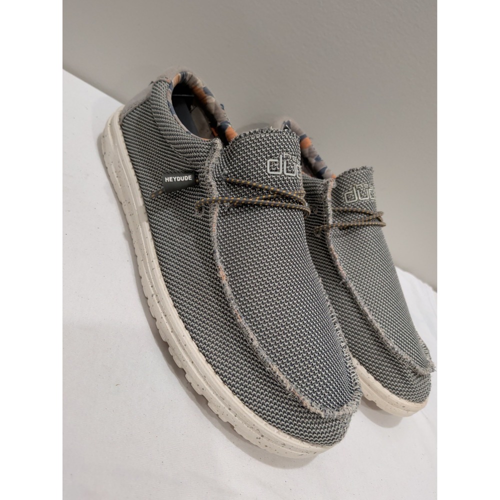 Hey Dude Wally Sox Asphalt Mens Size 11 Shoes Loafers Grey 110352167